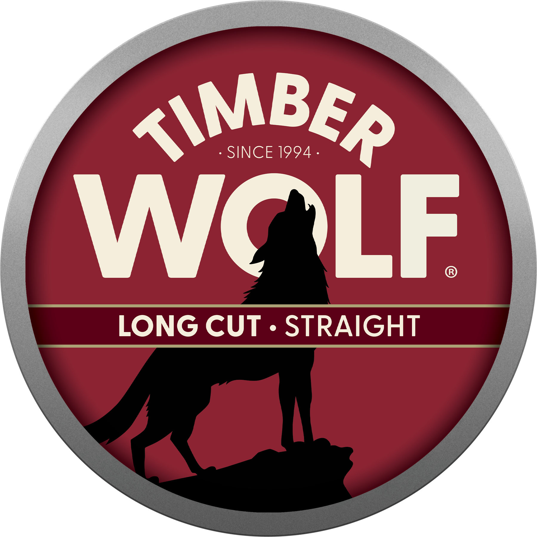 Can of Timber Wolf Moist Snuff long cut in straight flavor