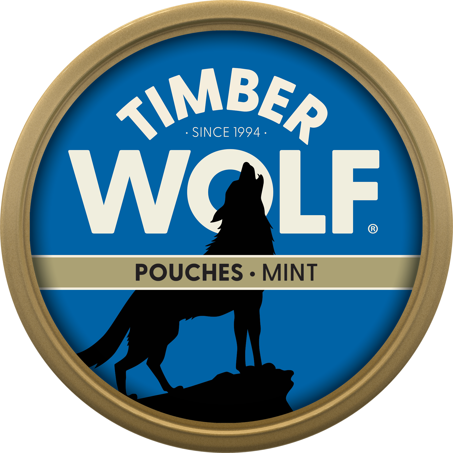 Can of Timber Wolf Moist Snuff pouches  in mint flavor